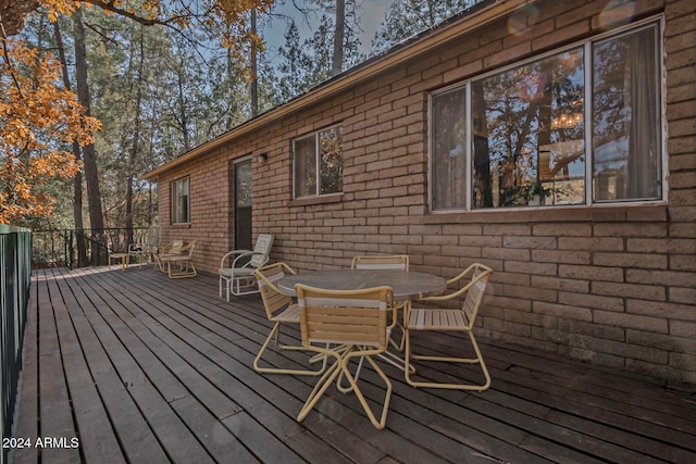 view of wooden terrace