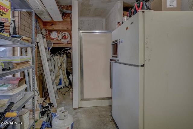 kitchen featuring white refrigerator