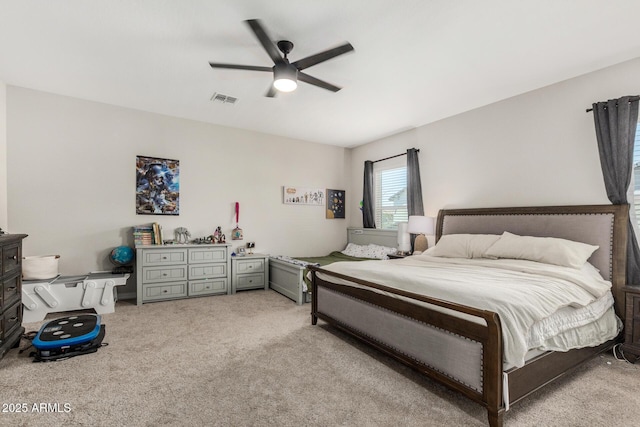 11526 E Shepperd Ave, Mesa, AZ 85212 - bedroom with light colored carpet and ceiling fan