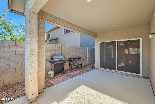 view of patio / terrace with area for grilling