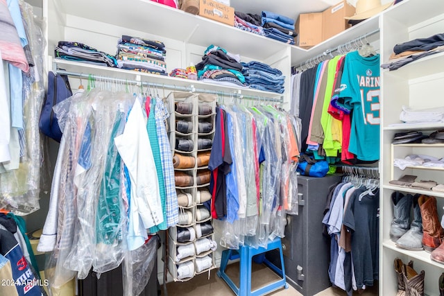 view of walk in closet