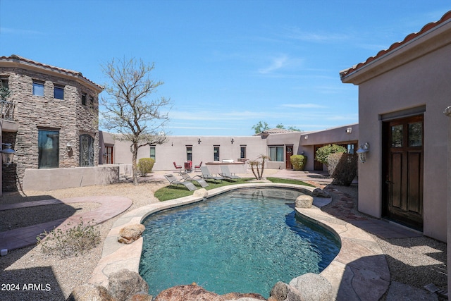 view of pool with a patio