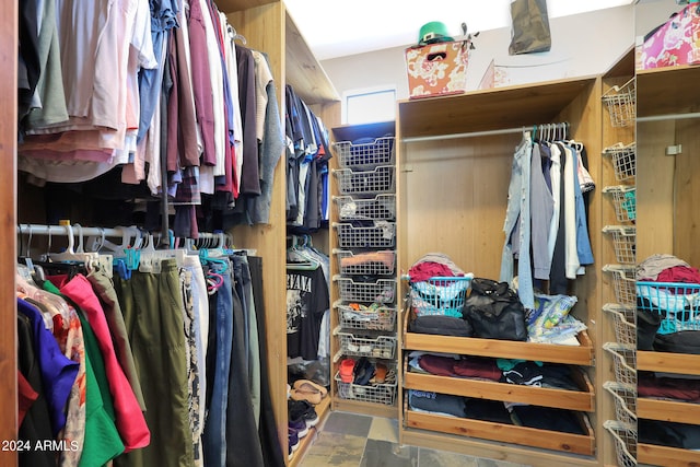 view of walk in closet