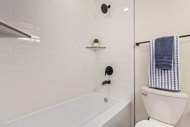 full bath featuring toilet and bathtub / shower combination