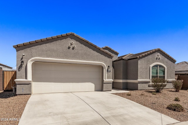 view of front of home featuring a garage