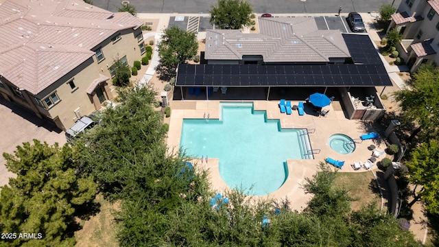 14870 W Encanto Blvd Unit 1038, Goodyear, AZ 85395 - bird's eye view of a pool area