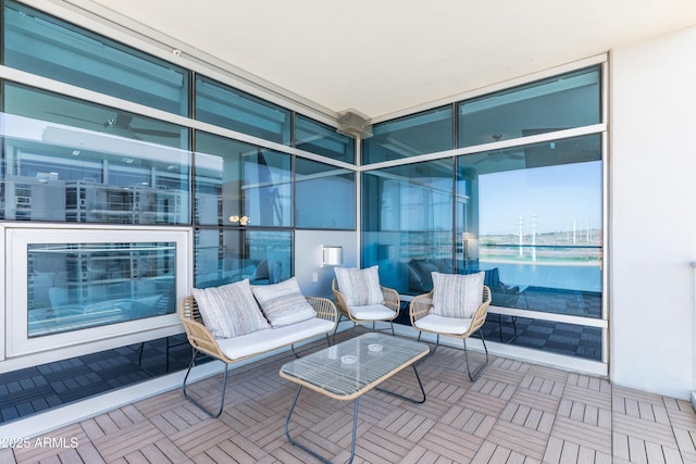 view of patio / terrace featuring an outdoor hangout area