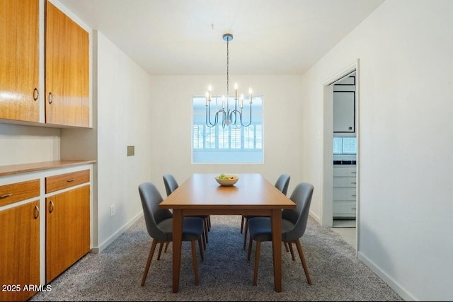 1945 E Solano Dr, Phoenix, AZ 85016 - dining space with a chandelier and carpet floors