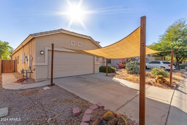 view of front of home featuring a garage