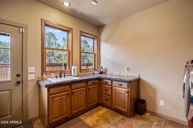 kitchen featuring sink