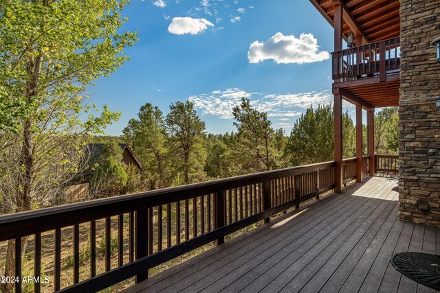 2946 N Lodgepole Rd, Overgaard, AZ 85933 - view of deck