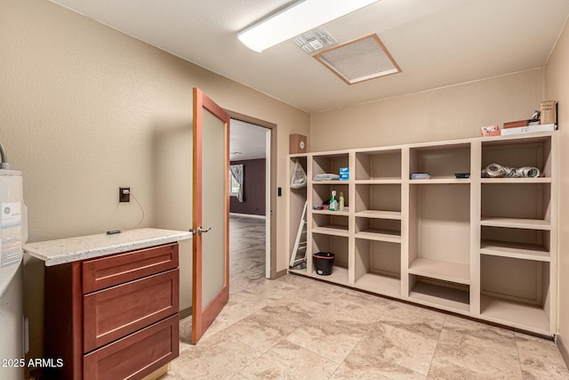 interior space with attic access