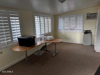 home office featuring a wall unit AC