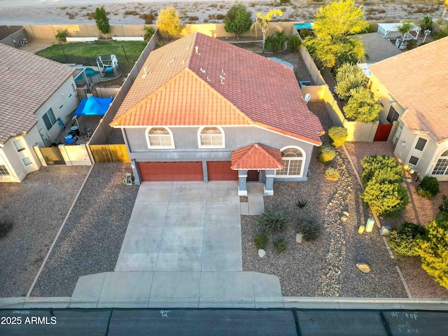 birds eye view of property