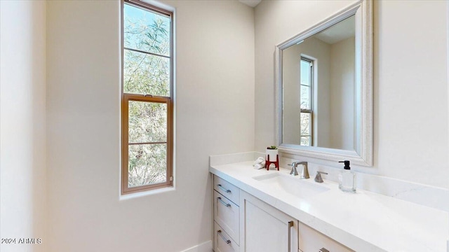 bathroom featuring vanity