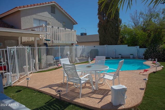 view of pool with a patio