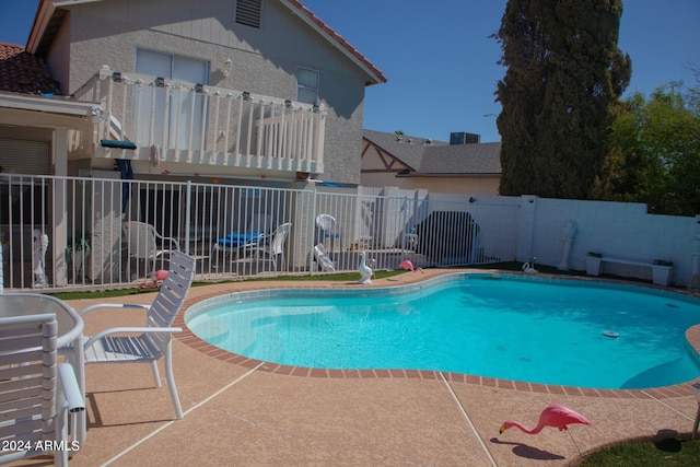 view of pool with a patio