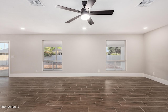 empty room with ceiling fan