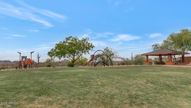2605 W Desert Marigold Dr, Phoenix, AZ 85085 - view of yard with a gazebo and playground community