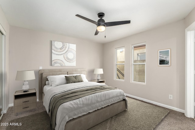 619 E Jensen St Unit 14, Mesa, AZ 85203 - carpeted bedroom featuring multiple windows and a ceiling fan