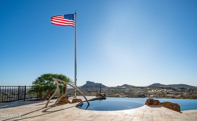 3168 S Yaqui Ln, Gold Canyon, AZ 85118 - view of pool featuring a mountain view and a patio