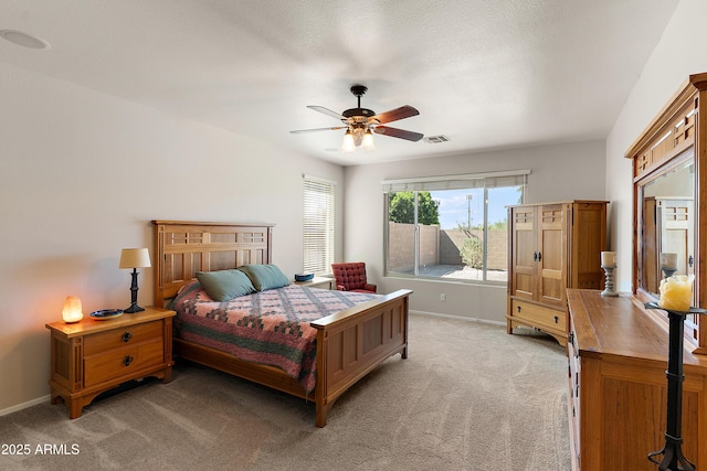 1819 W Deer Creek Rd, Phoenix, AZ 85045 - bedroom featuring light colored carpet, baseboards, and ceiling fan