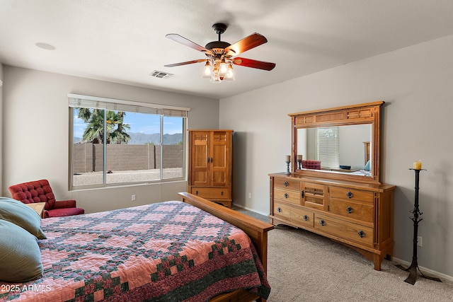 1819 W Deer Creek Rd, Phoenix, AZ 85045 - bedroom with carpet floors, baseboards, and ceiling fan