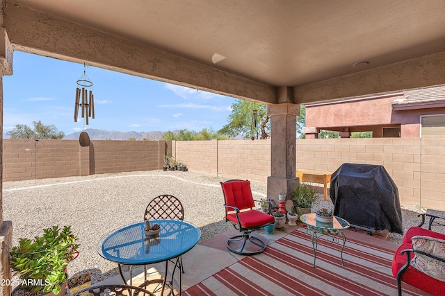 1819 W Deer Creek Rd, Phoenix, AZ 85045 - fenced backyard featuring grilling area and a patio area
