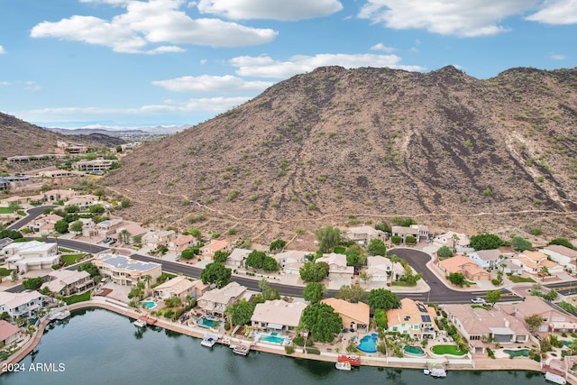 mountain view with a water view