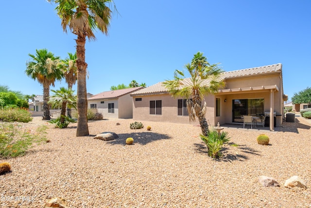 16354 W Labyrinth Ln, Surprise, AZ 85374 - rear view of property with stucco siding, a patio, and a tiled roof