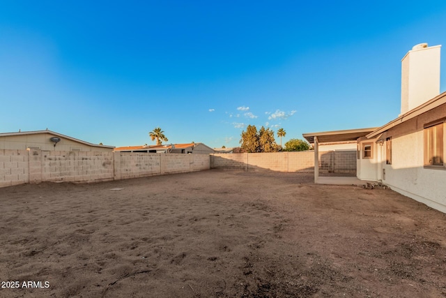 view of fenced backyard