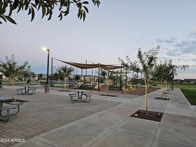 view of community featuring a playground