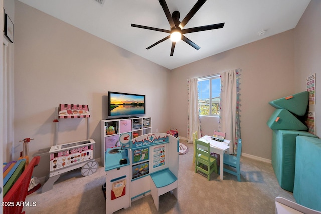 12731 W Myrtle Ave, Glendale, AZ 85307 - game room featuring a ceiling fan and carpet floors