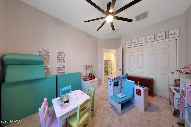 12731 W Myrtle Ave, Glendale, AZ 85307 - recreation room with ceiling fan and carpet