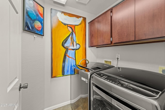 10429 N 101st St, Scottsdale, AZ 85258 - washroom with cabinet space, baseboards, and washer and dryer