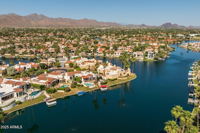 10429 N 101st St, Scottsdale, AZ 85258 - aerial view of residential area featuring a water and mountain view