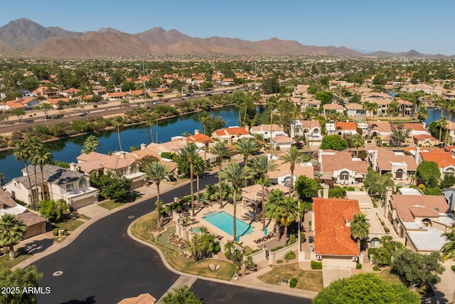 10429 N 101st St, Scottsdale, AZ 85258 - aerial perspective of suburban area featuring a water and mountain view and a pool
