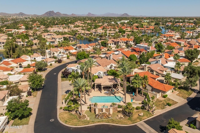 10429 N 101st St, Scottsdale, AZ 85258 - view of property location with nearby suburban area, a mountain backdrop, and a pool area