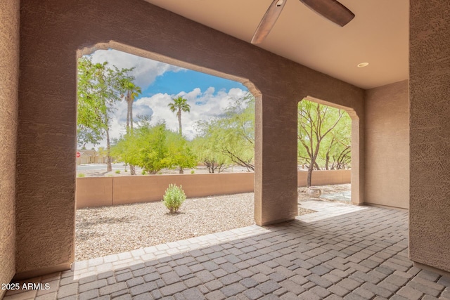 5754 N Aztec Dr, Eloy, AZ 85131 - fenced backyard with a patio area