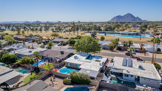 aerial view featuring a mountain view