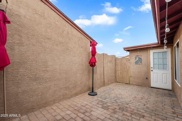 view of patio with fence