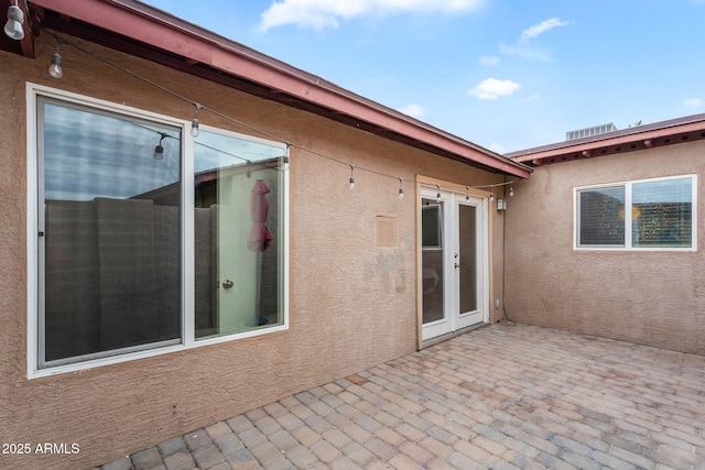 view of home's exterior featuring a patio area and stucco siding