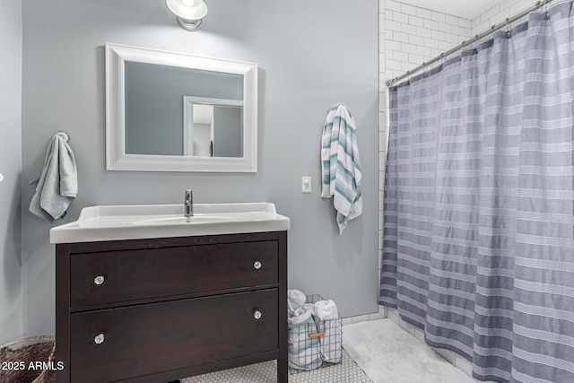 3420 N Kachina Ln, Scottsdale, AZ 85251 - full bathroom featuring vanity and a shower with curtain