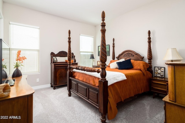 view of carpeted bedroom