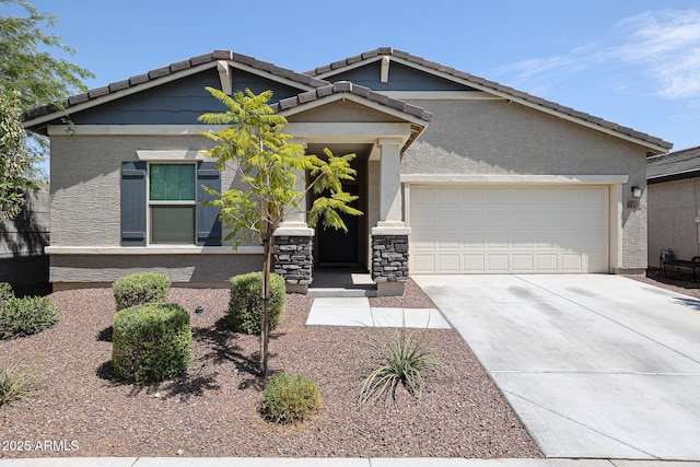 craftsman-style home with a garage