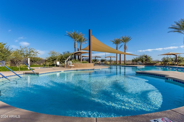 pool featuring a patio