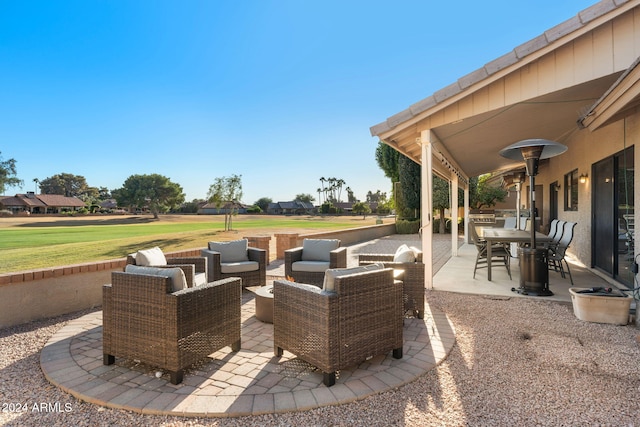 view of patio / terrace featuring an outdoor hangout area