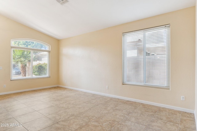 5010 W Ivanhoe St, Chandler, AZ 85226 - empty room featuring vaulted ceiling and baseboards
