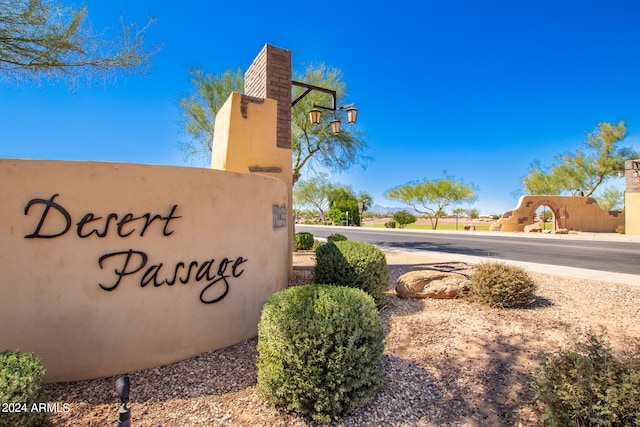 view of community sign