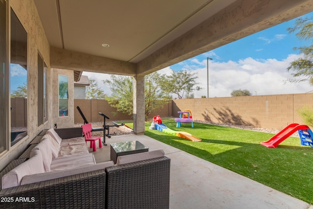 view of patio / terrace with outdoor lounge area